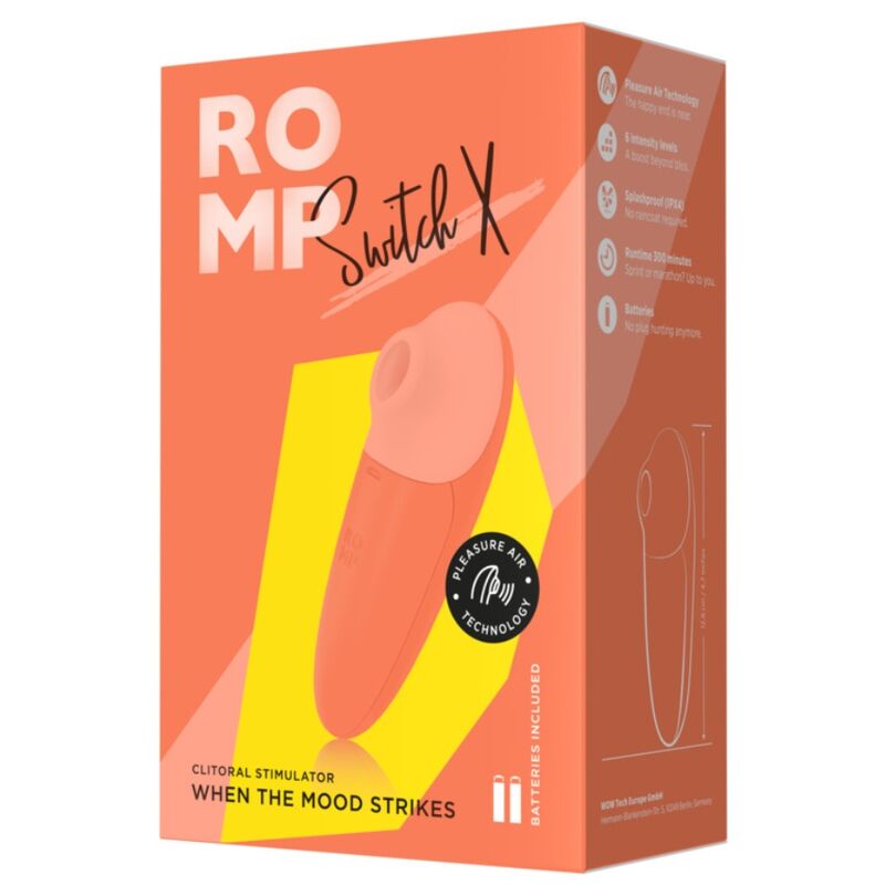 ROMP - SWITCH X KLITORISSTIMULATOR, 6 STUFEN, ORANGE – Bild 4