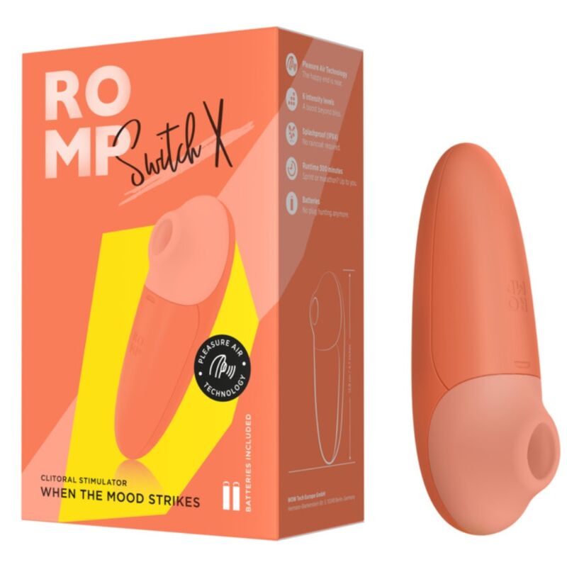 ROMP - SWITCH X KLITORISSTIMULATOR, 6 STUFEN, ORANGE – Bild 5