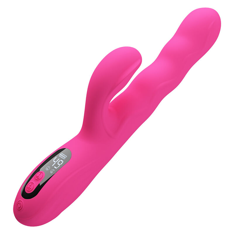 PRETTY LOVE - WINTERS MULTIFUNKTIONS-HASENVIBRATOR MIT LED-ANZEIGE, PINK – Bild 2