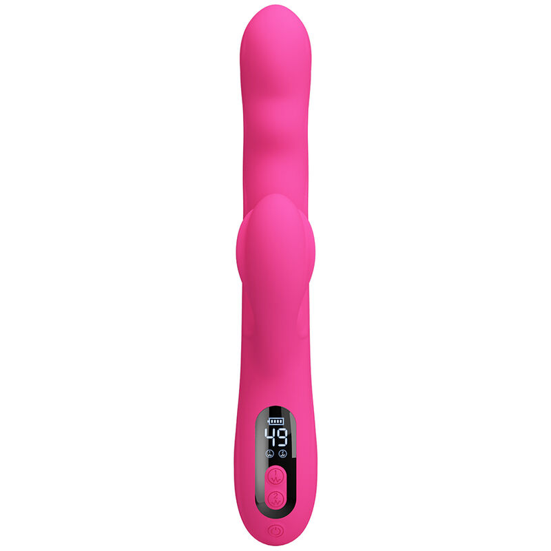 PRETTY LOVE - WINTERS MULTIFUNKTIONS-HASENVIBRATOR MIT LED-ANZEIGE, PINK – Bild 5