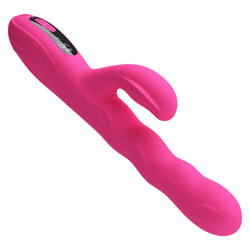 PRETTY LOVE - WINTERS MULTIFUNKTIONS-HASENVIBRATOR MIT LED-ANZEIGE, PINK – Bild 3