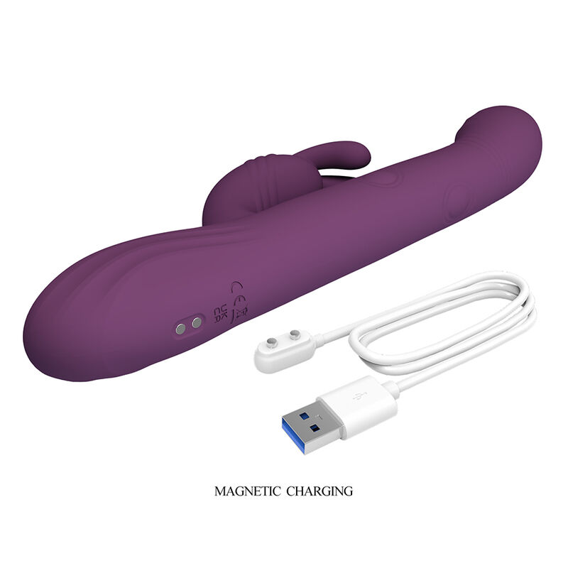 PRETTY LOVE - DEE MULTIFUNKTIONS-HASENVIBRATOR MIT OSZILLIERENDER UND PERKUSSIVER FUNKTION, LILA – Bild 5