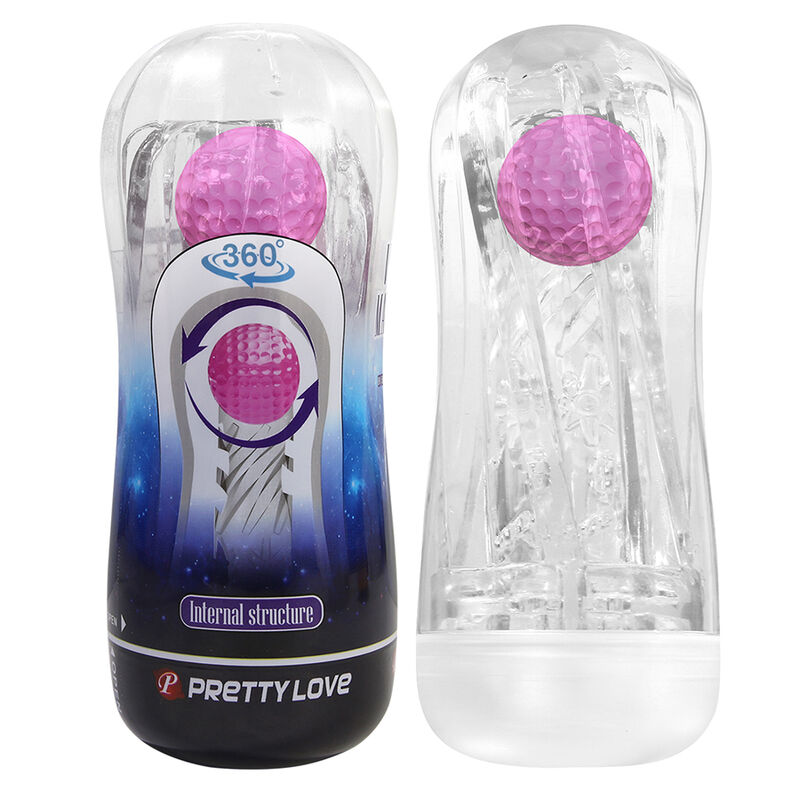 PRETTY LOVE - 360 STRUKTURIERTER MASTURBATIONSBECHER, TRANSPARENT