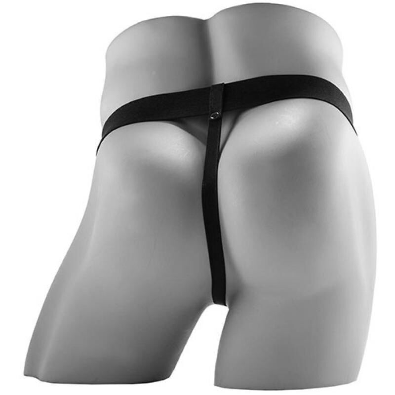 FETISH FANTASY SERIES - REALISTISCHER, VIBRIERENDER HOHL-STRAP-ON MIT HODEN, 17,8 CM – Bild 5