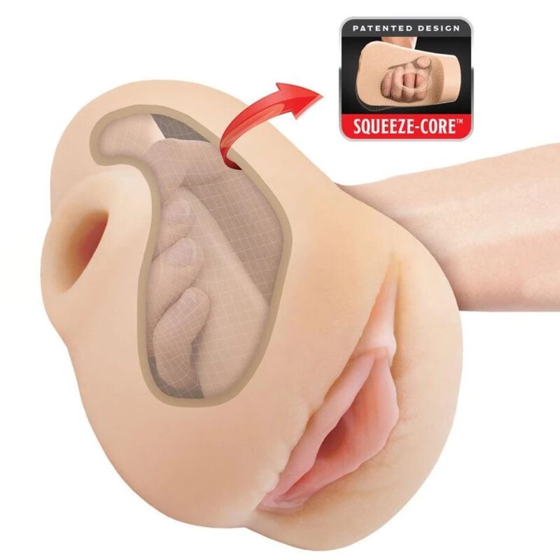 PDX PLUS REALISTISCHER VAGINA-PUSSY-POOUNDER-SQUEEZE-STROKER 18 CM – Bild 2