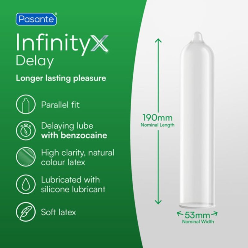 PASANTE - DELAY INFINITY KONDOME 12 STÜCK – Bild 3