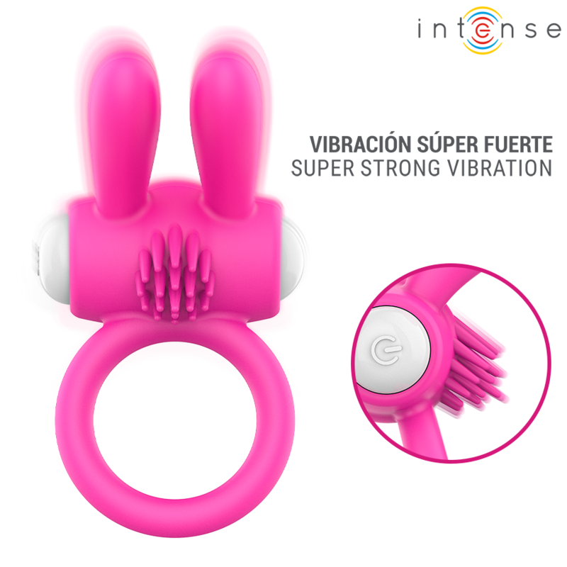 INTENSE - HOPPS VIBRIERENDER PENISRING MIT KLITORISSTIMULATION PINK – Bild 3