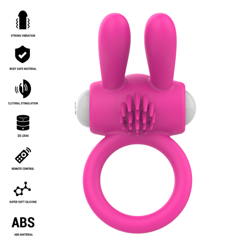 INTENSE - HOPPS VIBRIERENDER PENISRING MIT KLITORISSTIMULATION PINK – Bild 2