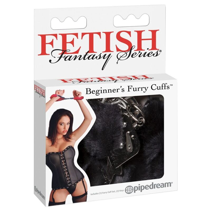 FETISH FANTASY SERIES - FURRY MANSCHETTEN SCHWARZ