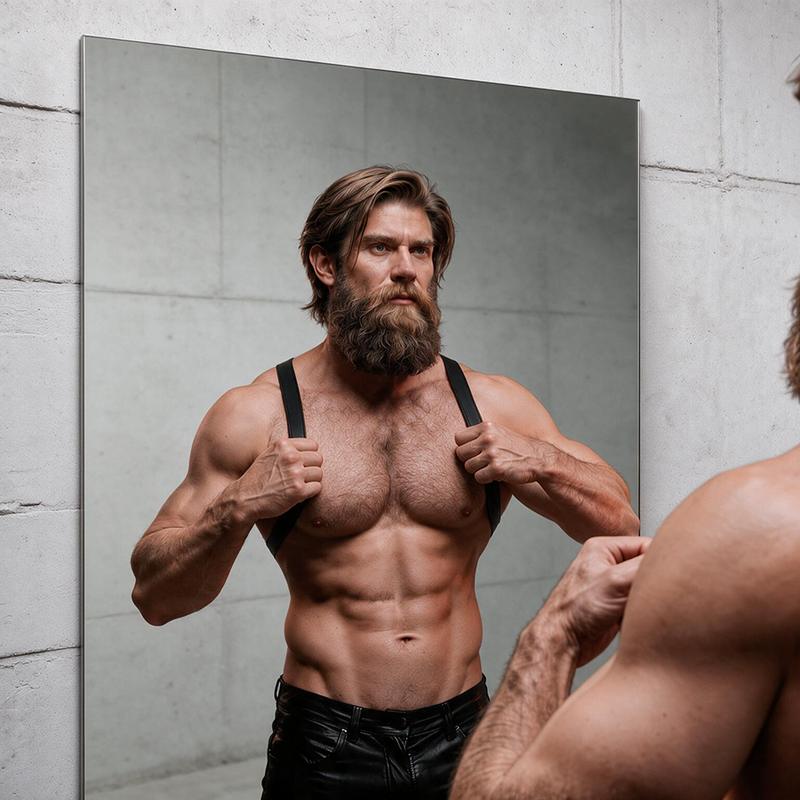 FETISH SUBMISSIVE ATTITUDE - RÜCKENHARNESS AUS ÖKOLEDER FÜR HERREN – Bild 5