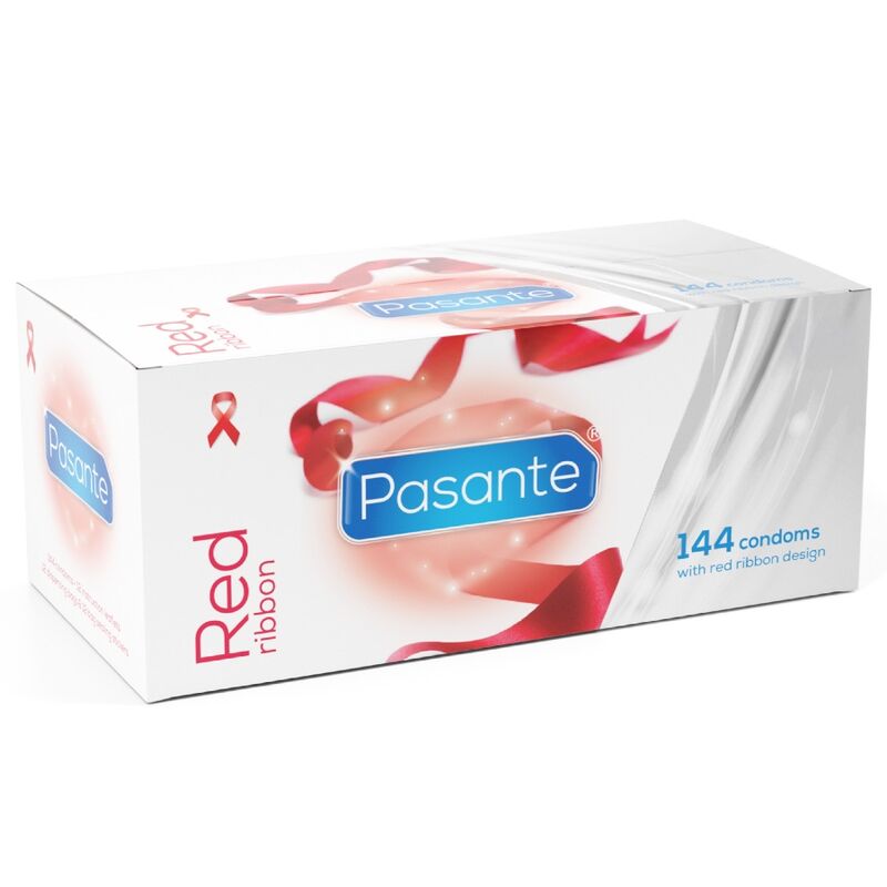 PASANTE - RED RIBBON NATURELLE FORMATPASSENDE KONDOMS 54 MM 144 STÜCK – Bild 3