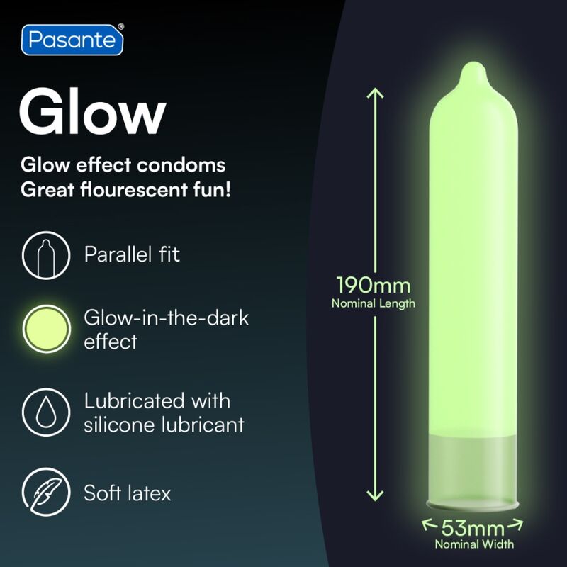 PASANTE - GLOW-KONDOMBEUTEL 144 EINHEITEN – Bild 3