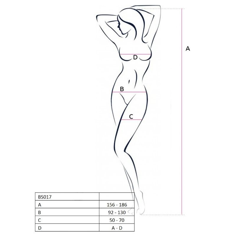 PASSION - WOMAN BS017 WEISSER BODYSTOCKING, EINE GRÖSSE – Bild 2