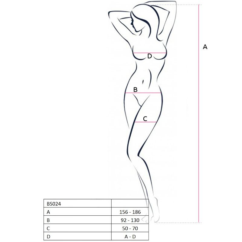 PASSION - WOMAN BS024 BODYSTOCKING SCHWARZ EINE GRÖSSE – Bild 3