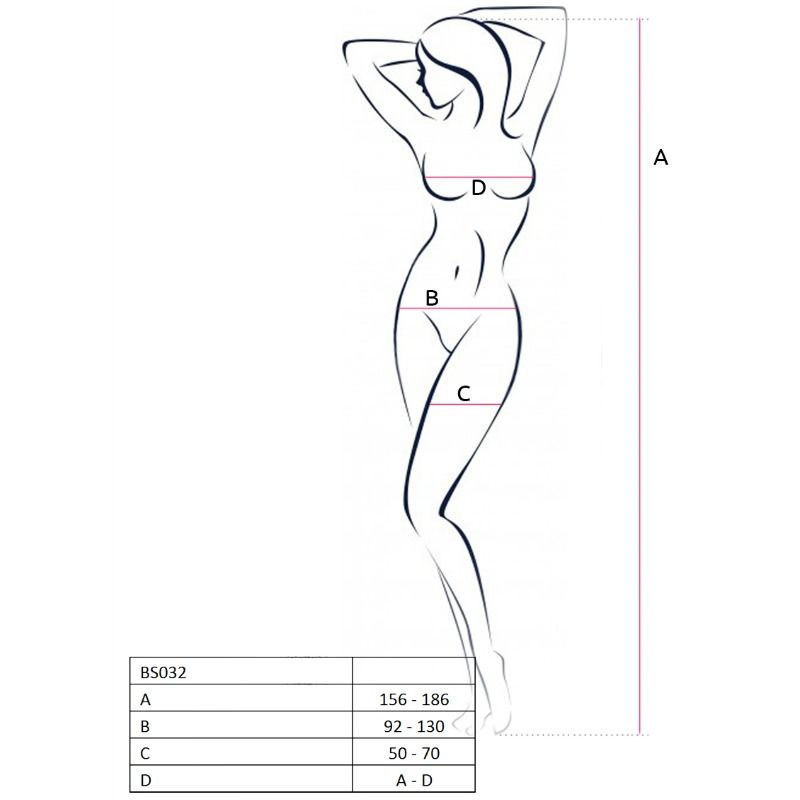 PASSION - WOMAN BS032 BODYSTOCKING SCHWARZ EINE GRÖSSE – Bild 3