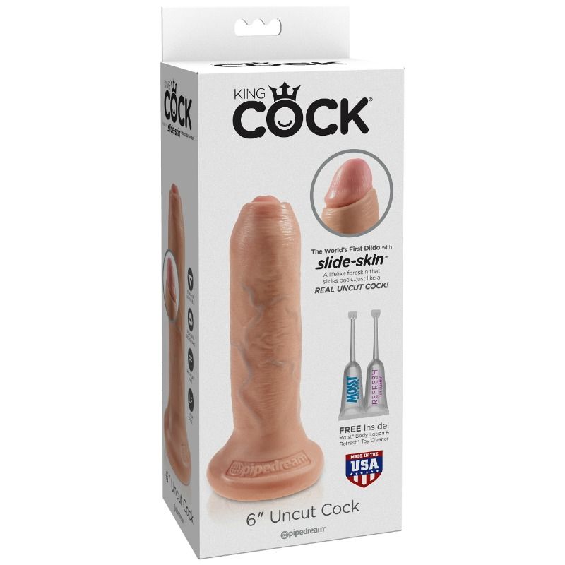 KING COCK - REALISTISCHER DILDO UNGESCHNITTENES FLEISCH 15 CM – Bild 4