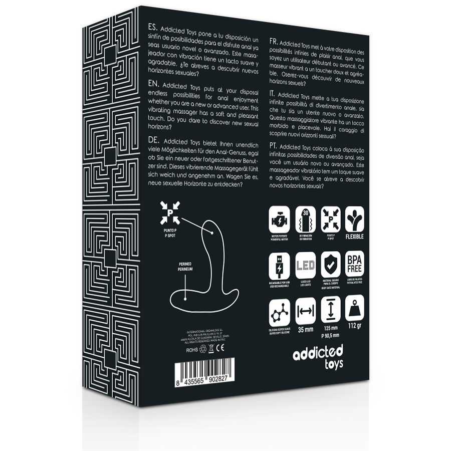 ADDICTED TOYS - ANAL MASSAGER SCHWARZE VIBRATION – Bild 5