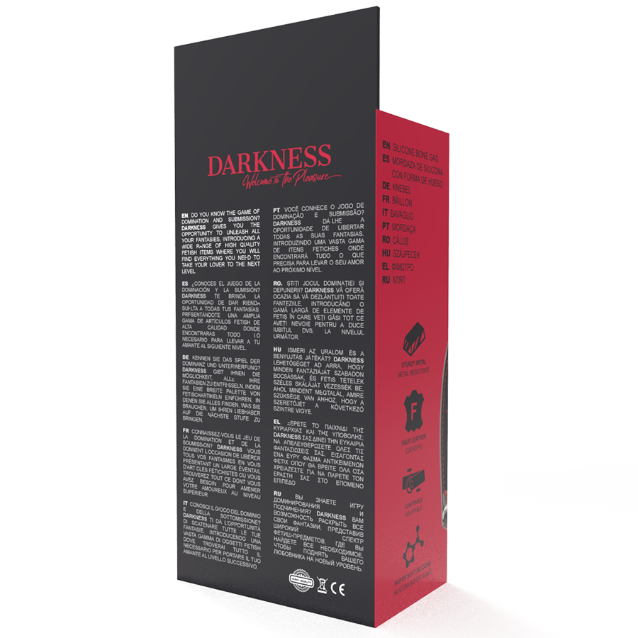 DARKNESS - SCHWARZER KNOCHEN-SILIKON-Knebel – Bild 5