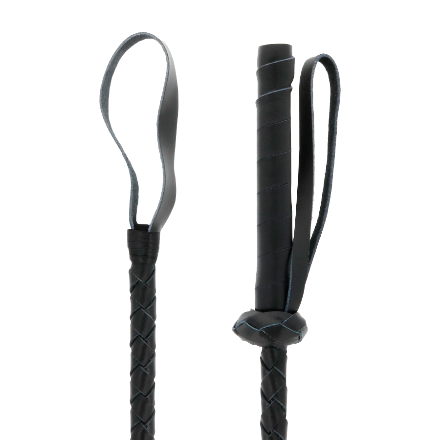 DARKNESS - LEDER-FETISCH-BDSM-PEITSCHE 60 CM – Bild 2