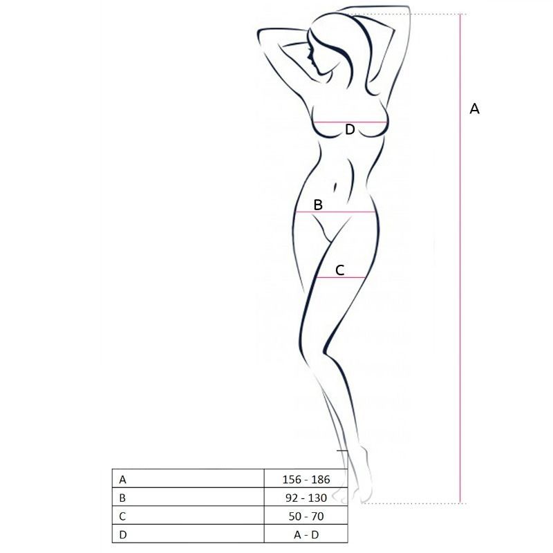 PASSION - WOMAN BS046 BODYSTOCKING SCHWARZ EINE GRÖSSE – Bild 3