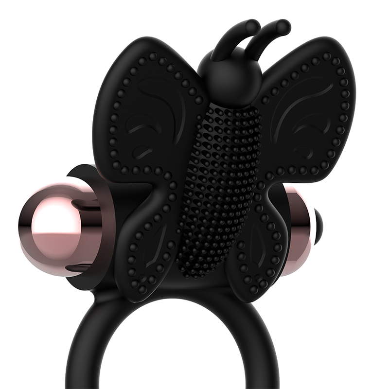 COQUETTE CHIC DESIRE - COCKRING SCHMETTERLING MIT VIBRATOR SCHWARZ/ GOLD – Bild 4