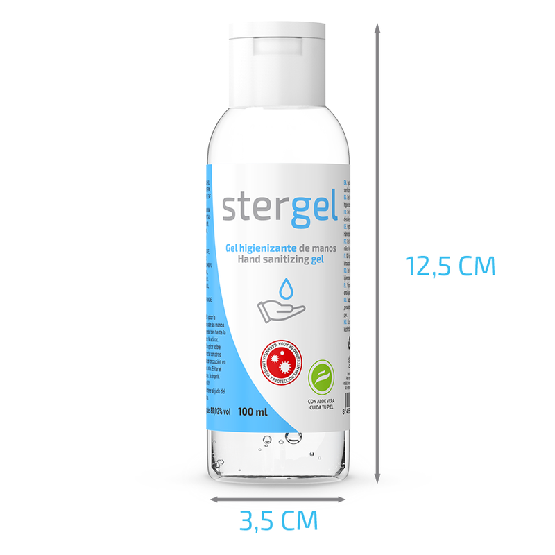 STERGEL - HYDROALKOHOLISCHES HÄNDESANITISIERUNGSGEL ALOE VERA 100ML – Bild 2