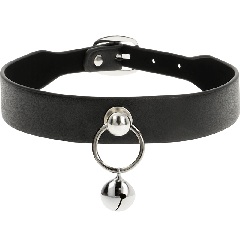 COQUETTE CHIC DESIRE - VEGANE LEDER-HALSKETTE DAMEN-ACCESSOIRE RASSEL/REIFEN – Bild 3