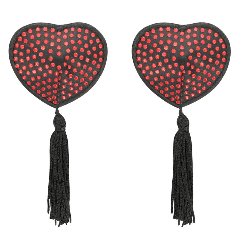 COQUETTE CHIC DESIRE - ROT/SCHWARZE NIPPELABDECKUNGEN – Bild 3