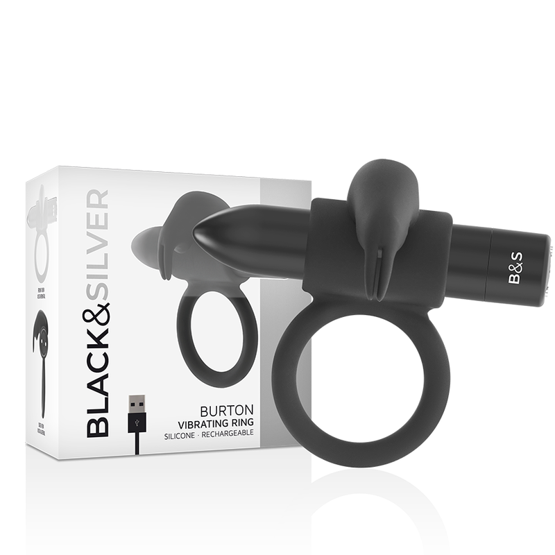 BLACKSILVER - BURTON RING 10 VIBRATIONSMODI SCHWARZ